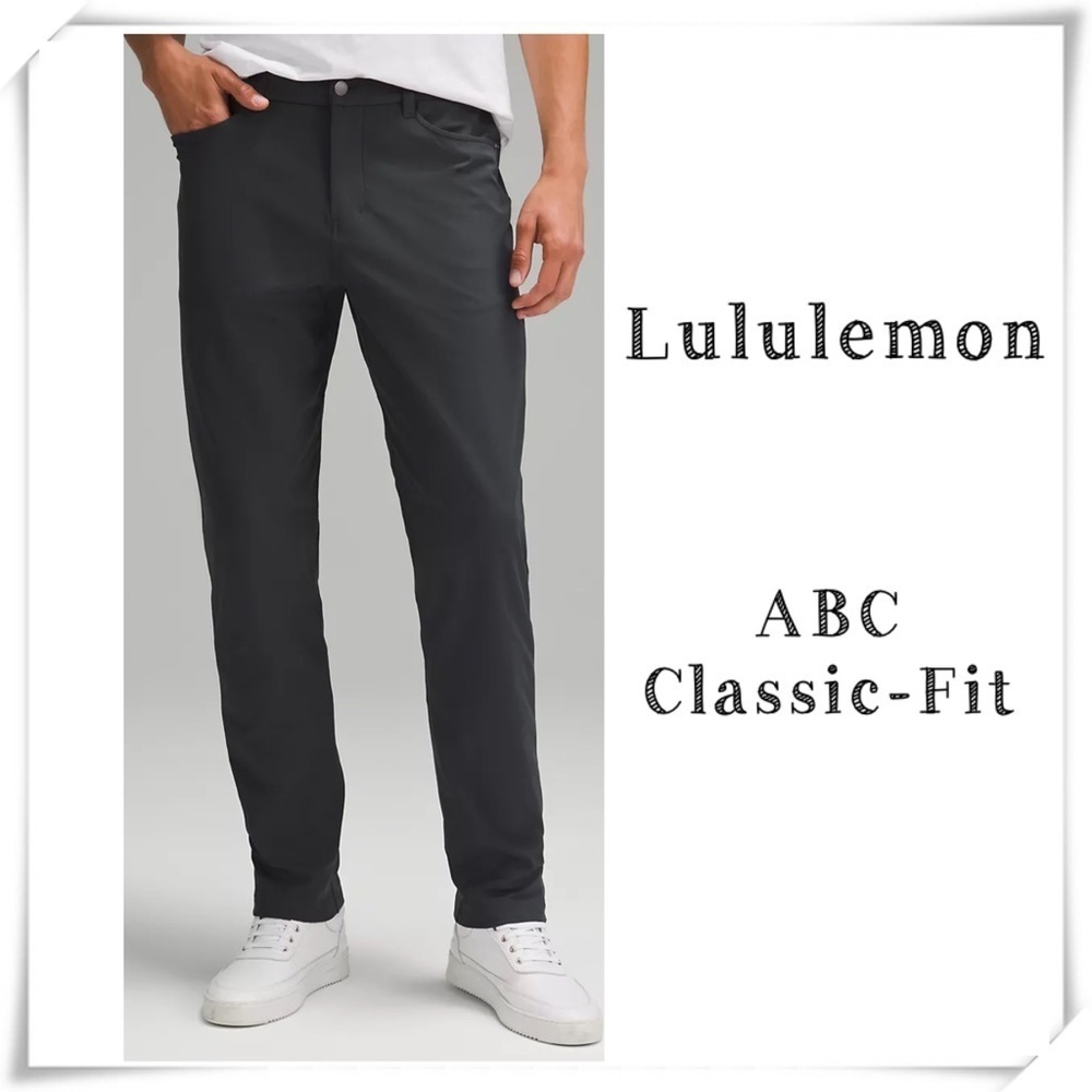Lululemon ABC Classic-Fit 5 Pocket Pant 32" in Obsidian Gray Size 31